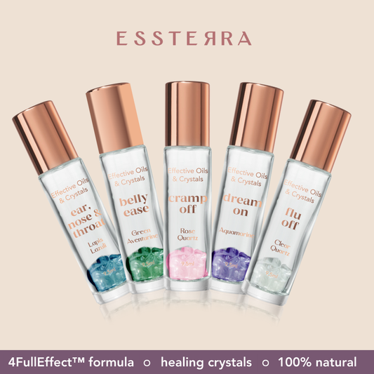 Essterra essential oils with crystals