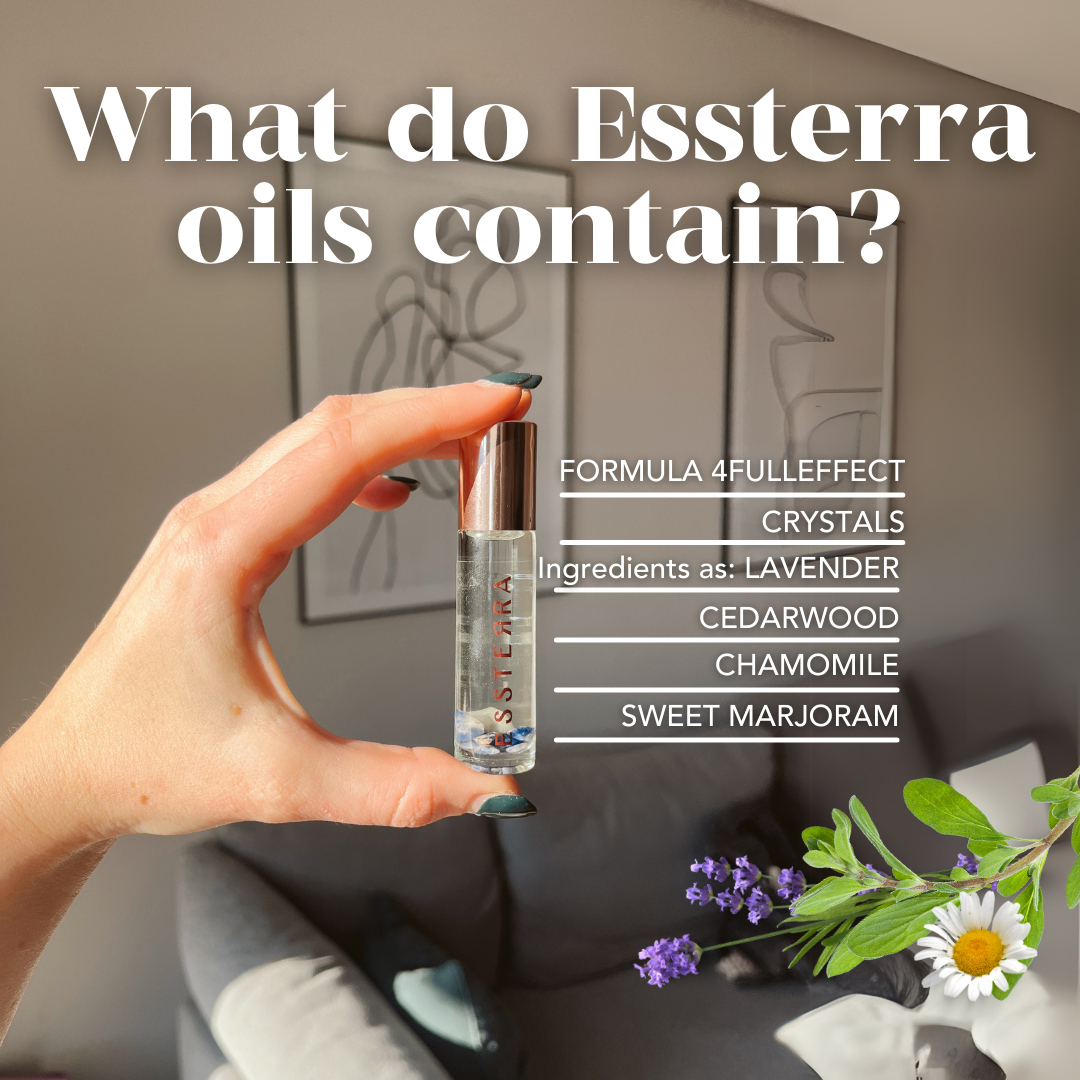Essterra essential oils with crystals