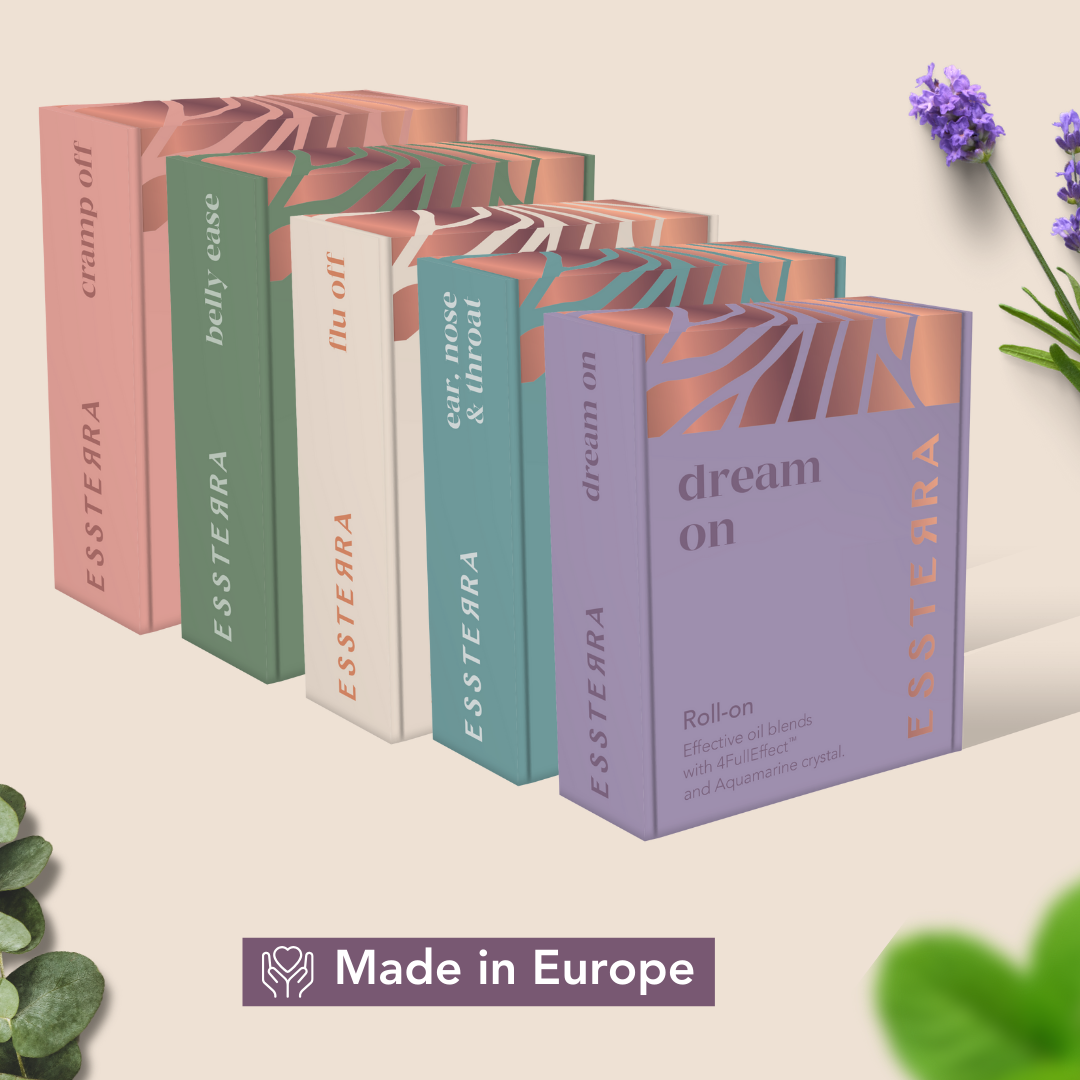 Essterra essential oils with crystals
